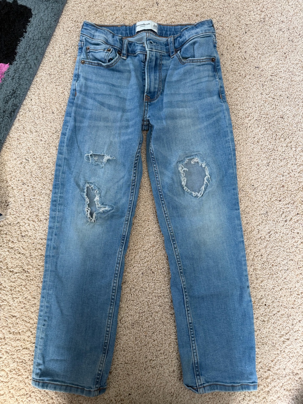 Abercrombie Straight Boys Size 9/10 Blue Jeans